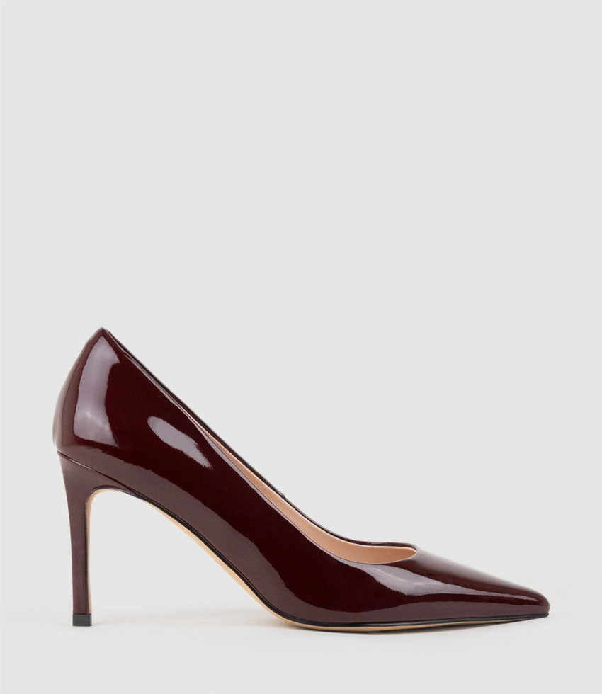 AISHA85 Pointed Pump in Wine Patent - Edward Meller