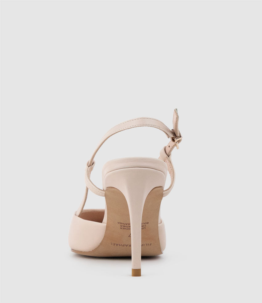 ALLURA85 Posted Slingback Pump in Shell Calf - Edward Meller