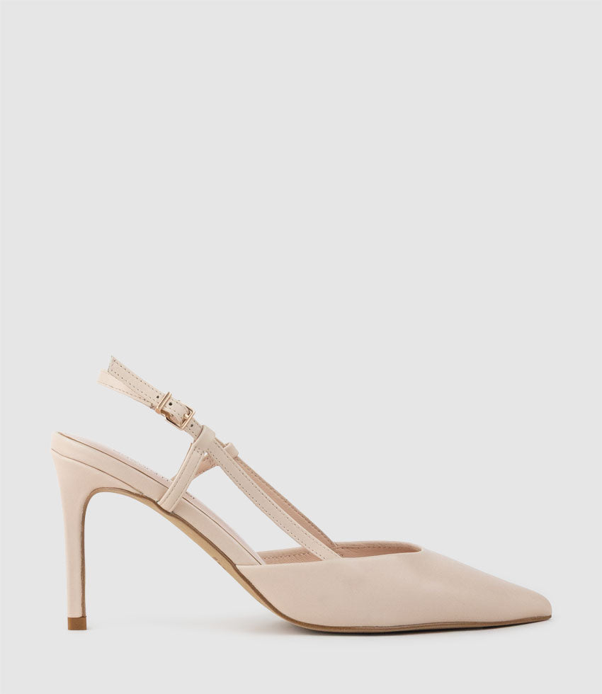 ALLURA85 Posted Slingback Pump in Shell Calf - Edward Meller