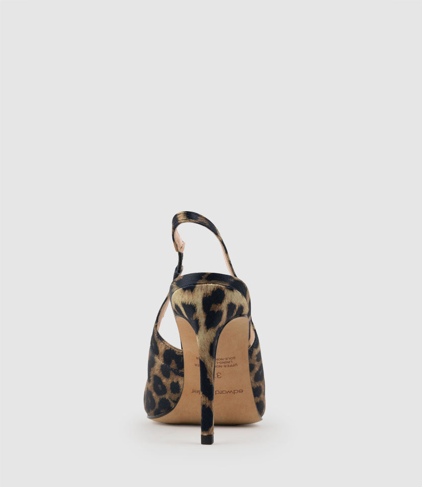 ANDREA100 Stiletto Slingback Pump in Animal Silk - Edward Meller