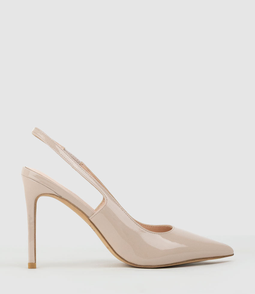 ANDREA100 Stiletto Slingback Pump in Blush Patent - Edward Meller