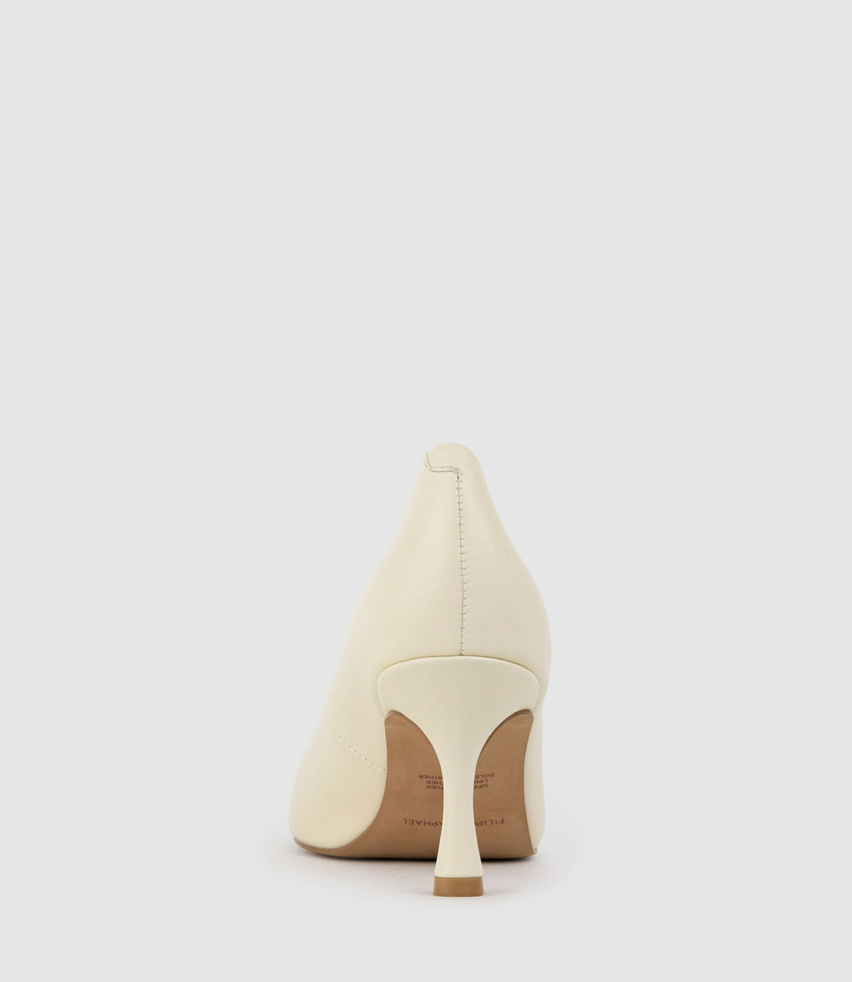 ARIEL75 Chiselled Pump in Offwhite Calf - Edward Meller