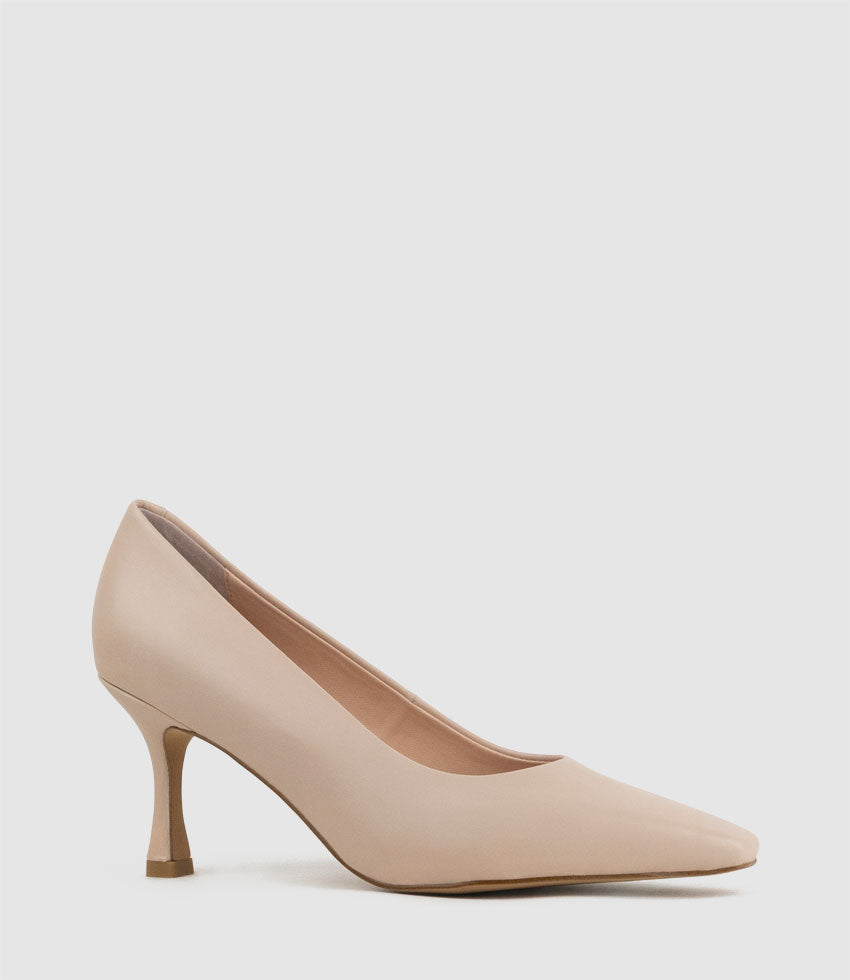 ARIEL75 Chiselled Pump in Shell Calf - Edward Meller