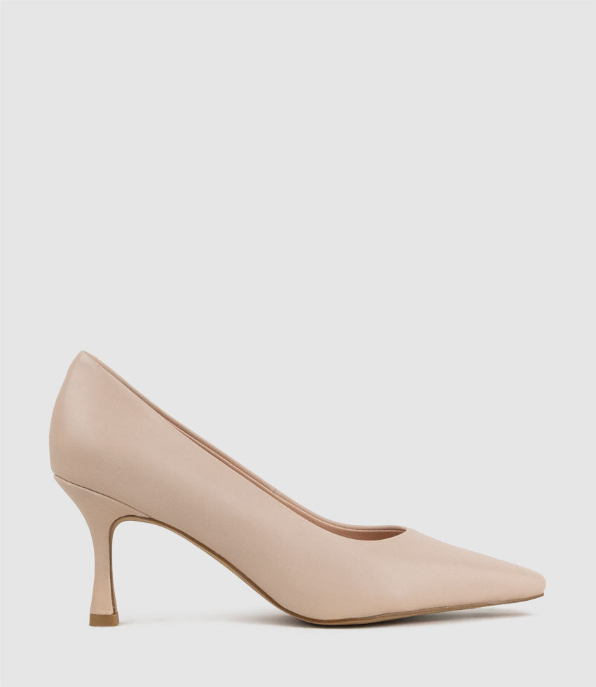 ARIEL75 Chiselled Pump in Shell Calf - Edward Meller