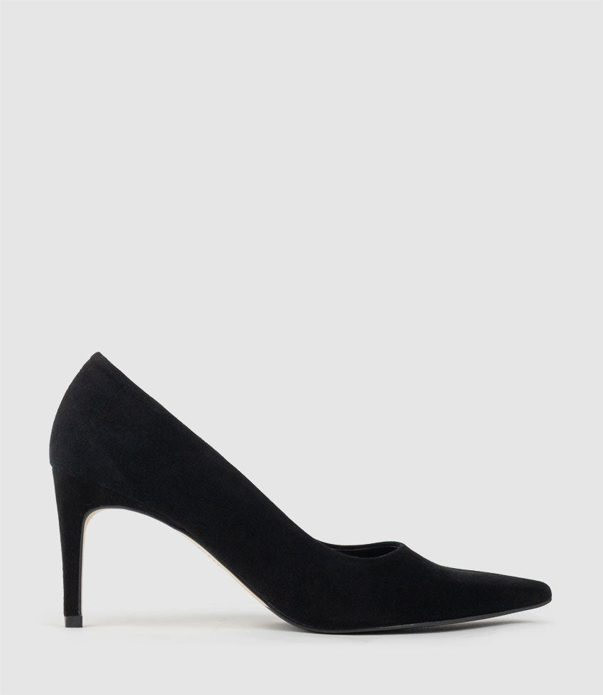 AURIL75 Pump in Black Suede - Edward Meller