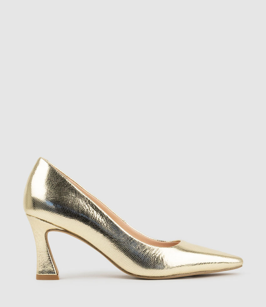 AVARI75 Chiselled Pump in Gold Mosaic - Edward Meller