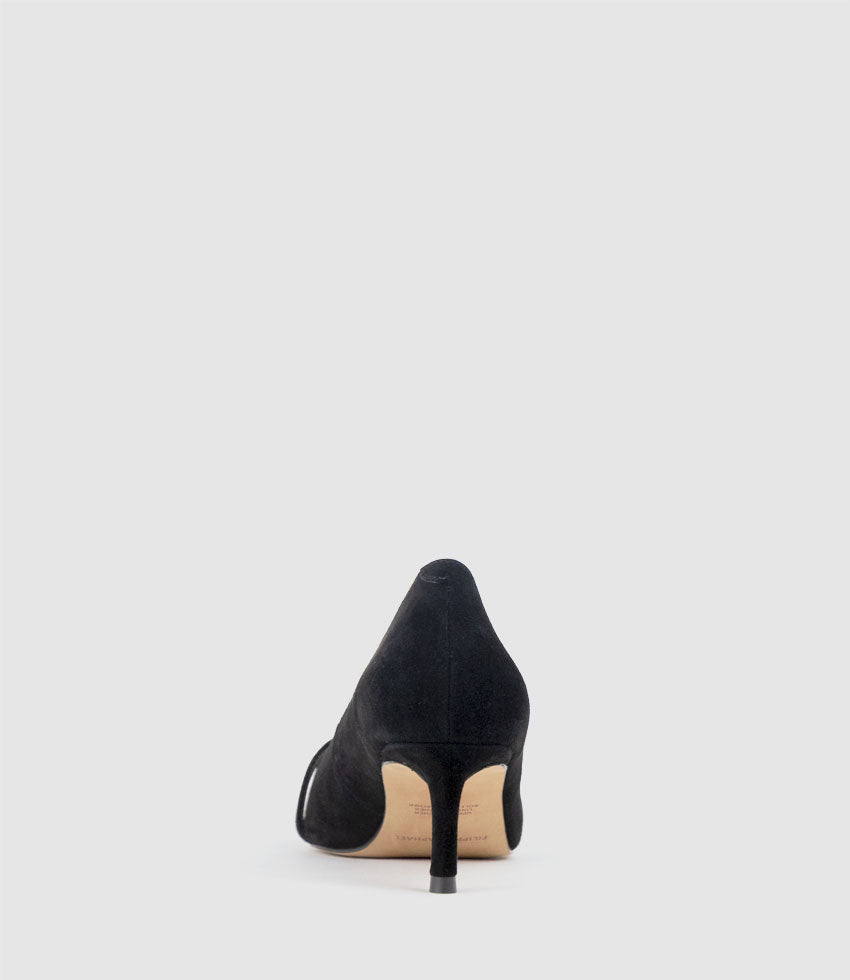 AVERE55 Choked Pump in Black Suede - Edward Meller
