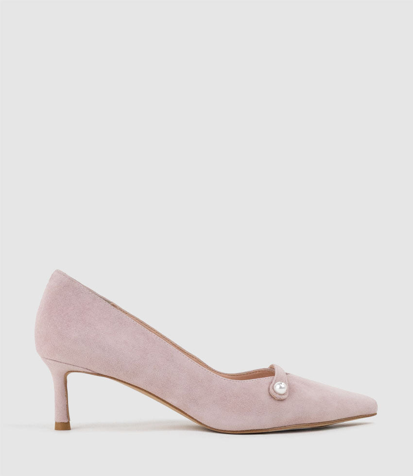 AVERE55 Choked Pump in Petal Suede - Edward Meller