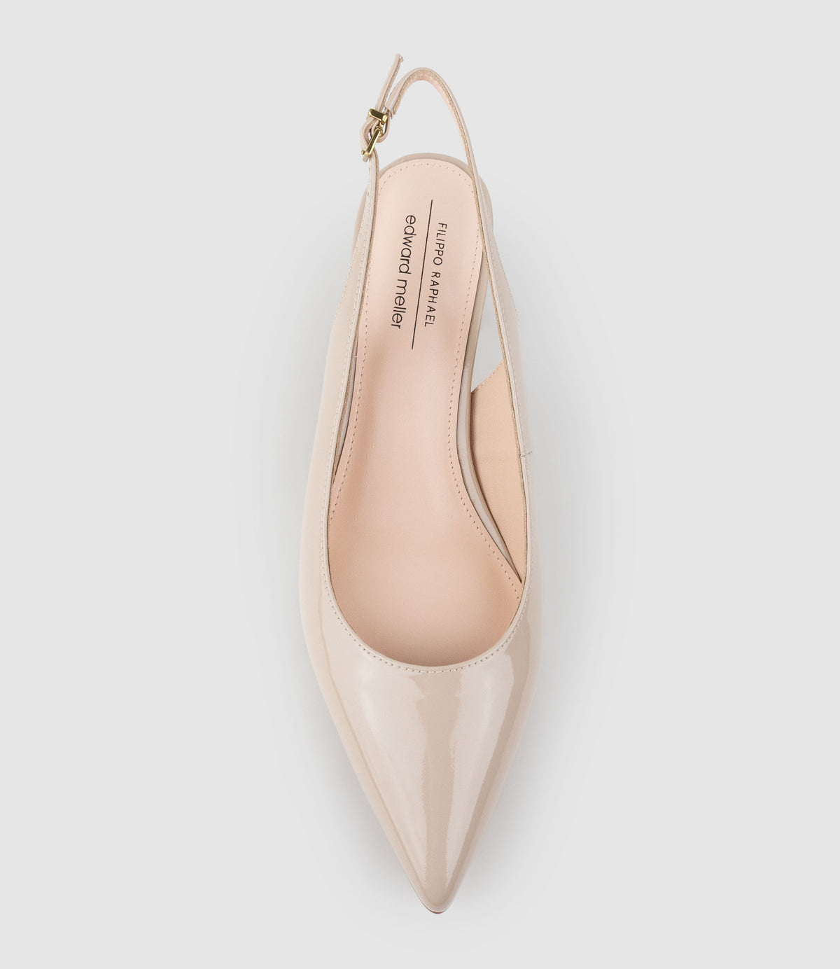 BARI55 Block Heel Slingback Pump in Blush Patent - Edward Meller