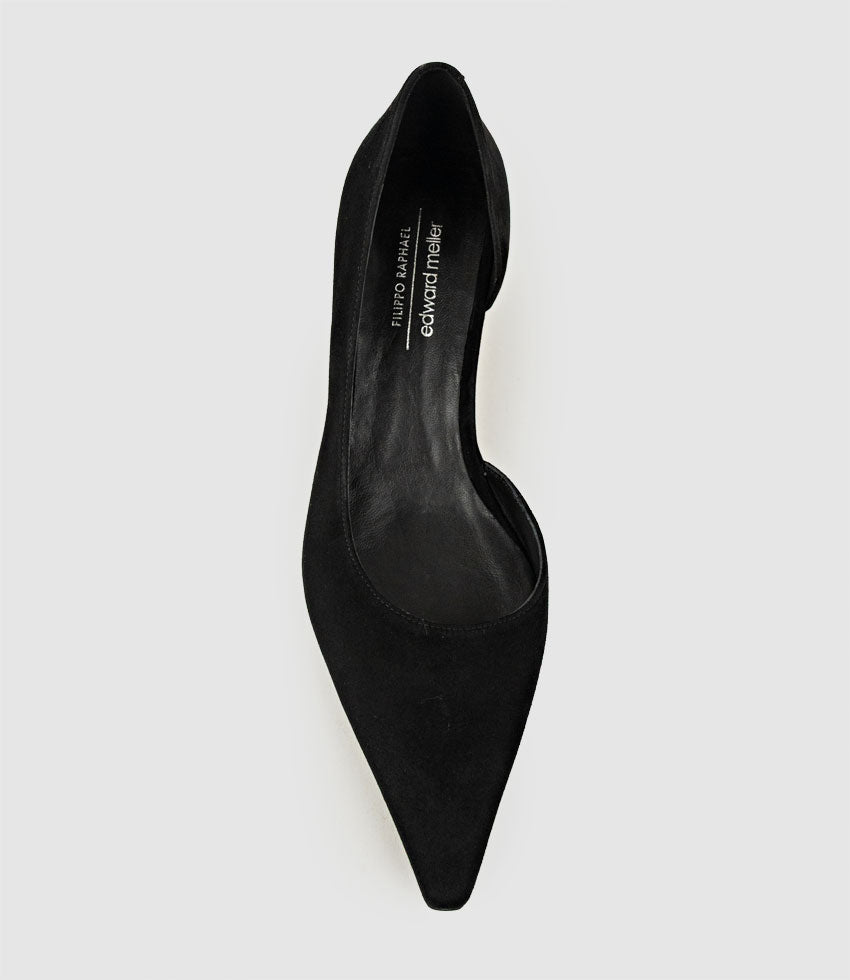 BASTILLA40 DOrsay Pump in Black Suede