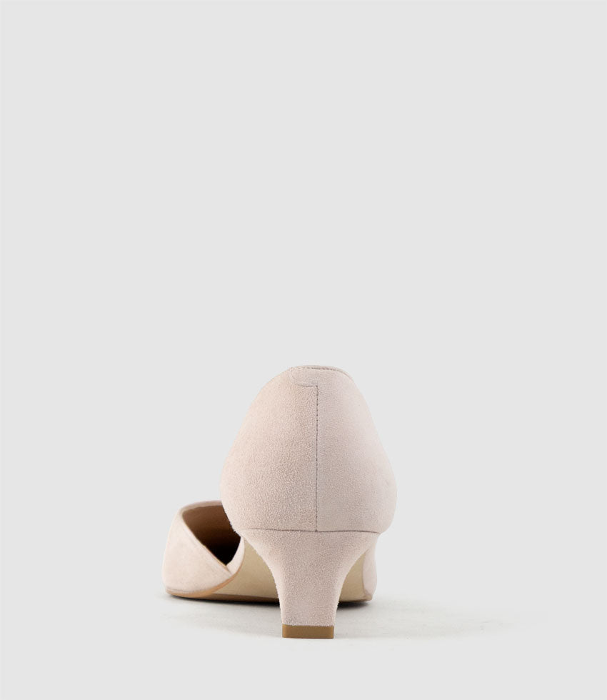 BASTILLA40 DOrsay Pump in Nude Suede - Edward Meller