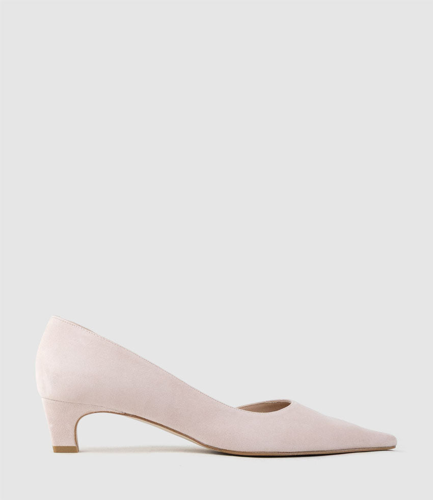 BASTILLA40 DOrsay Pump in Nude Suede - Edward Meller