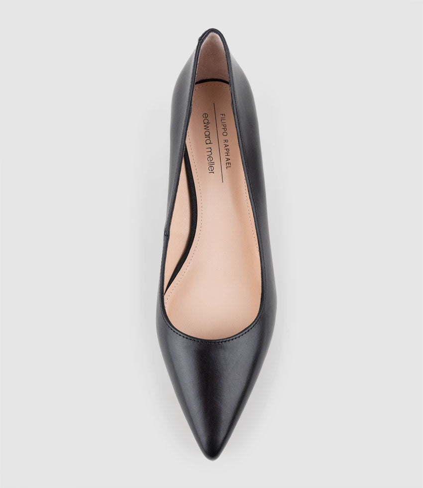 BETA55 Block Heel Pump in Shell Calf - Edward Meller
