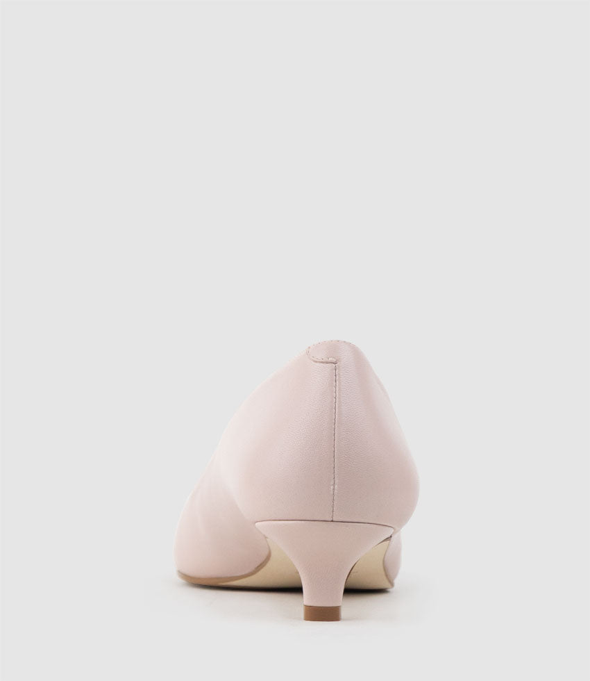 BETTINA40 Pointed Loafer Pump in Blush - Edward Meller