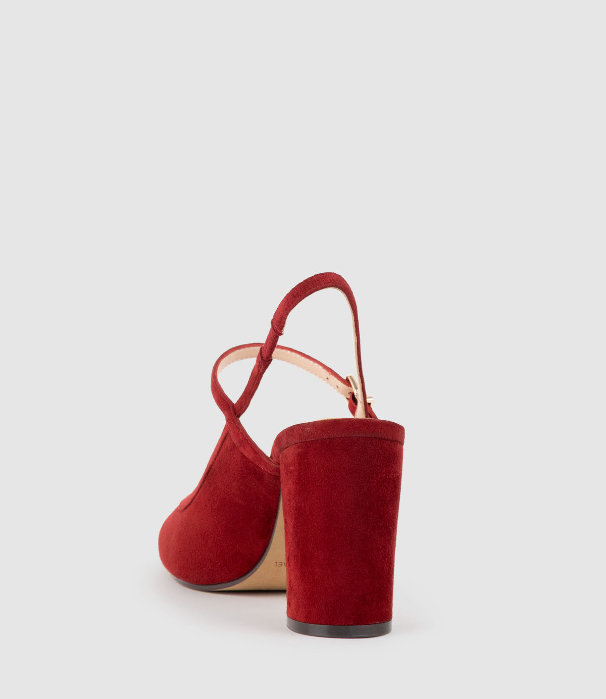 CECELIA85 Block Heel Slingback Pump in Ruby Suede - Edward Meller