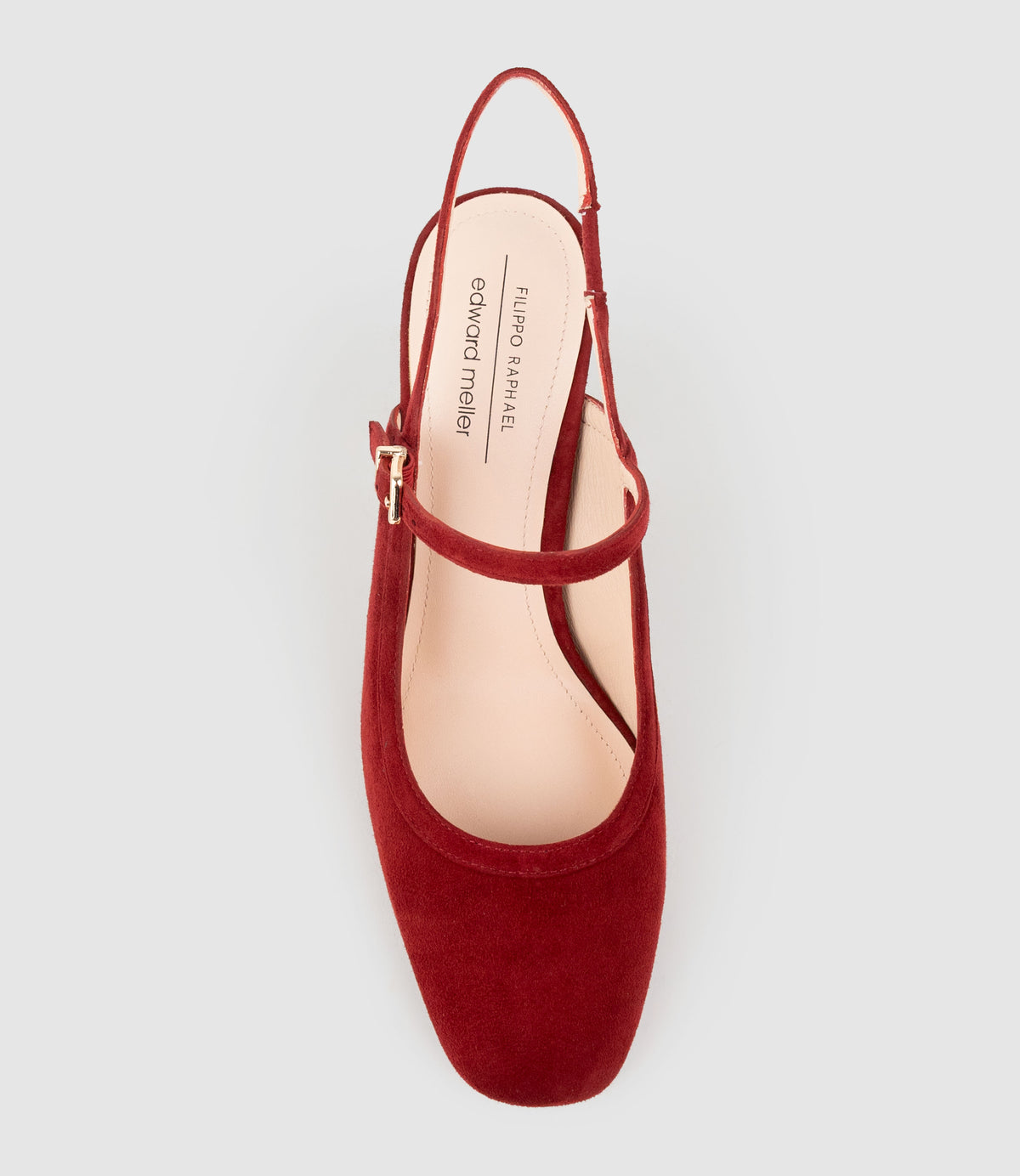 CECELIA85 Block Heel Slingback Pump in Ruby Suede - Edward Meller
