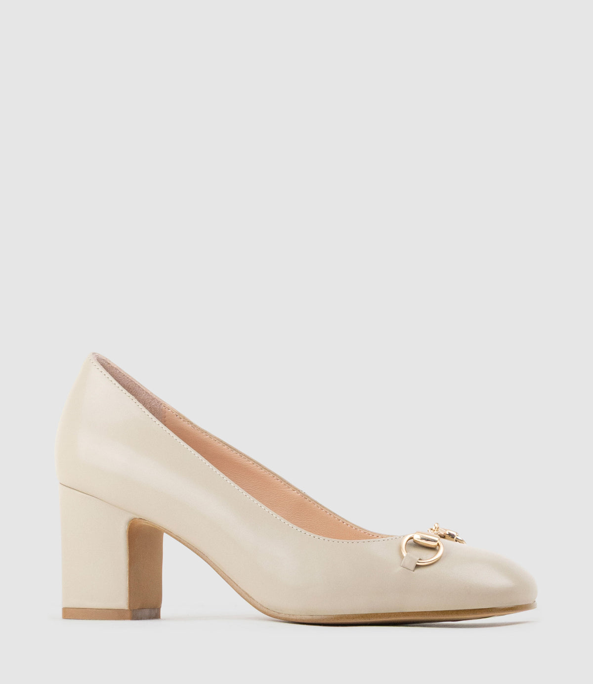 CHANELLE65 Pump with Trim in Ash Calf