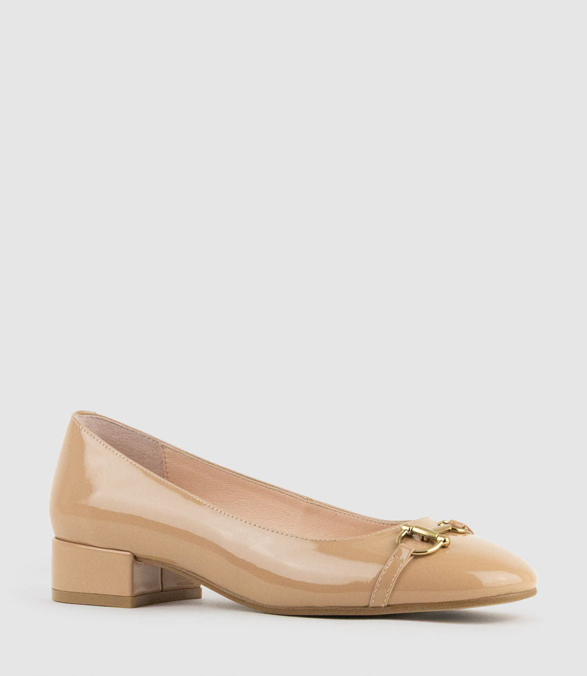 CLOVER30 Pump with Trim in Nude Patent - Edward Meller