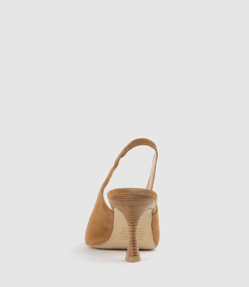 DAELYN70 Choked Up Slingback Pump in Tan Suede - Edward Meller