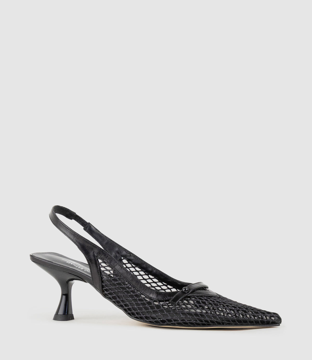 DAMSEL60 Mesh Slingback in Black