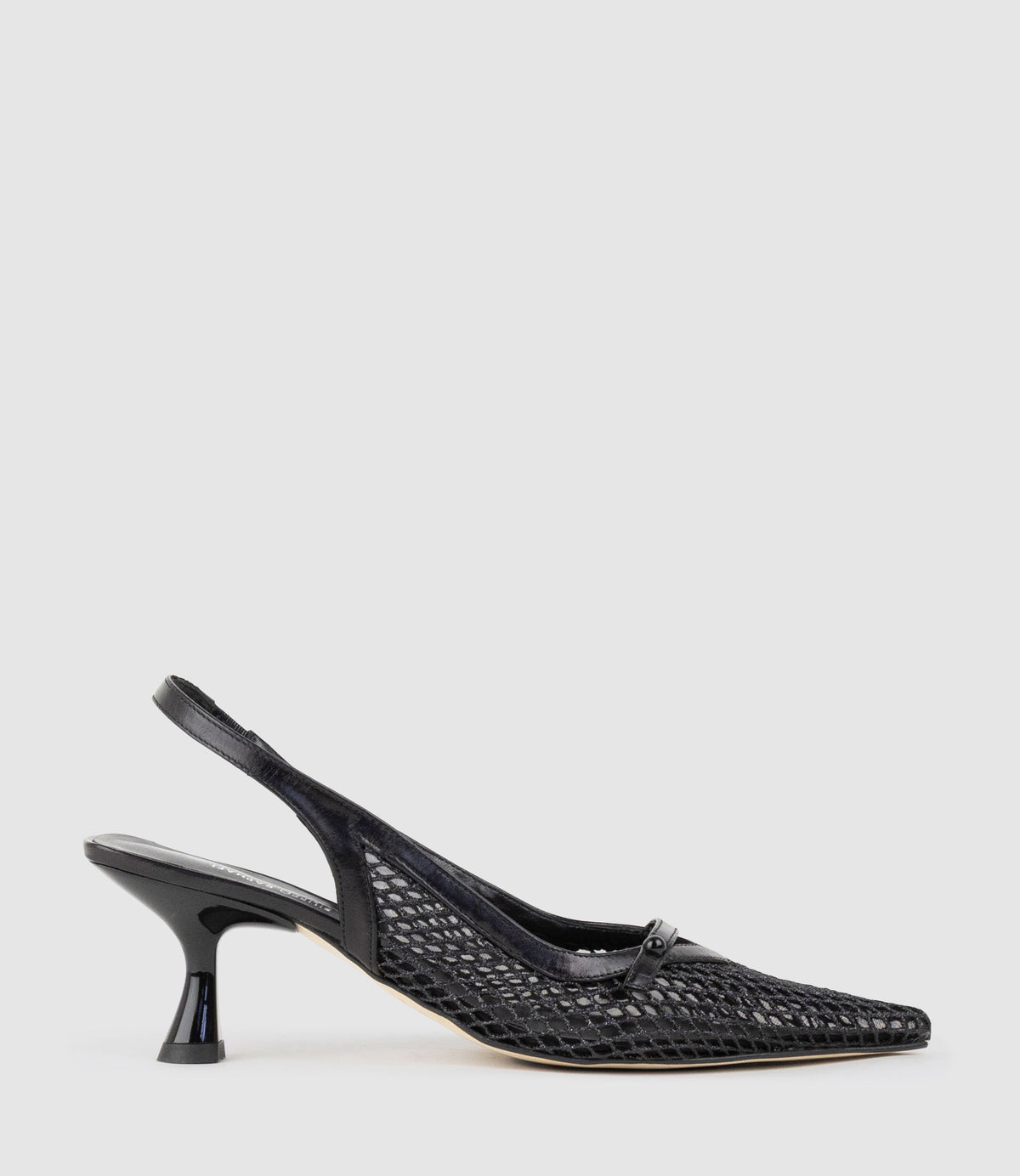 DAMSEL60 Mesh Slingback in Black