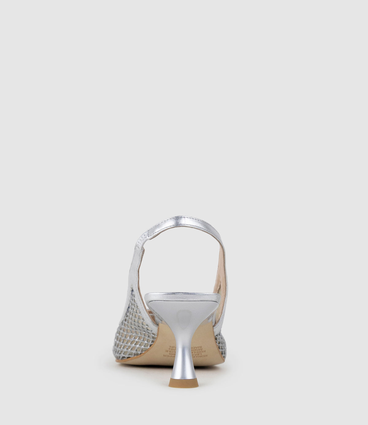 DAMSEL60 Mesh Slingback in Silver