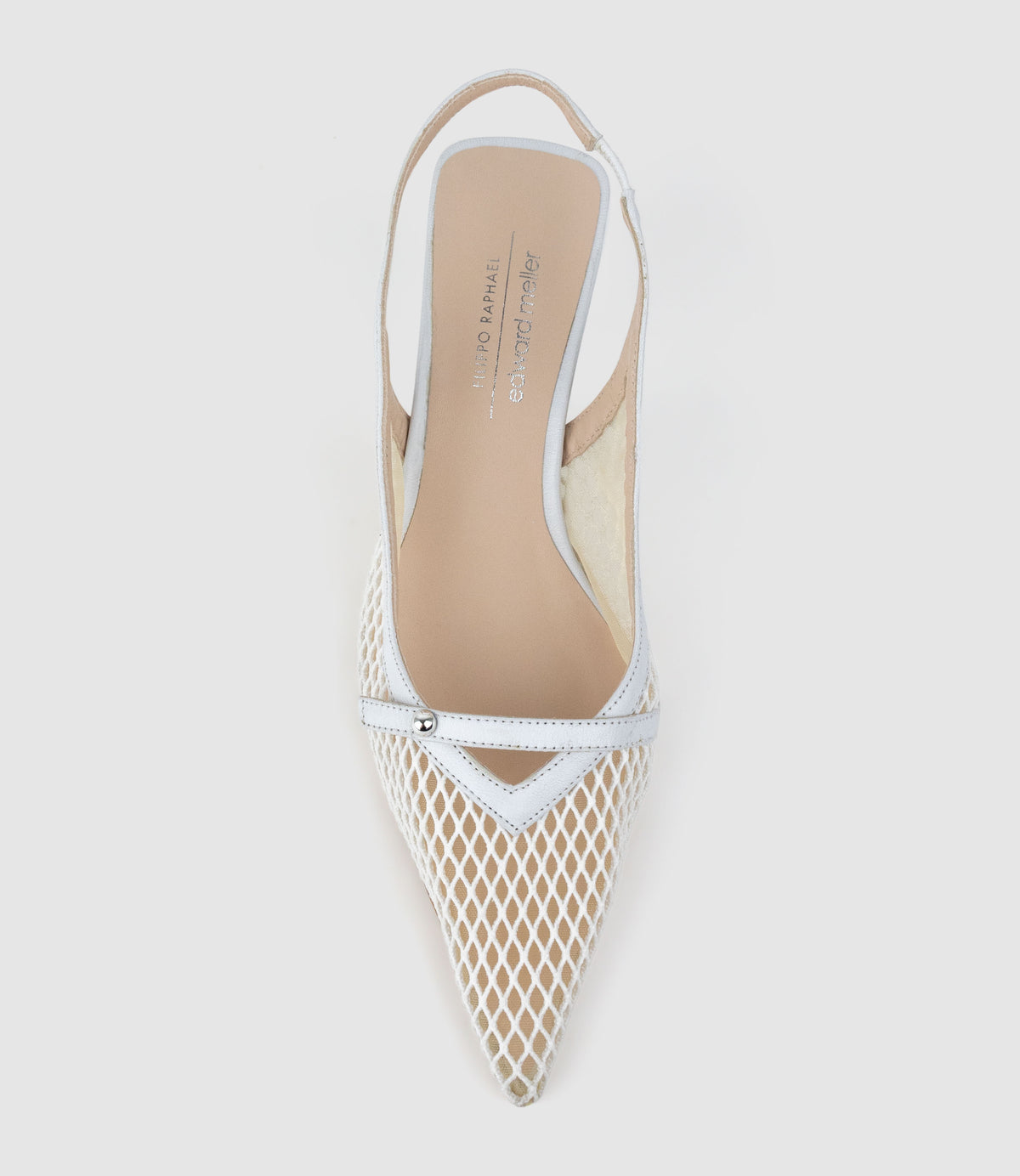 DAMSEL60 Mesh Slingback in White
