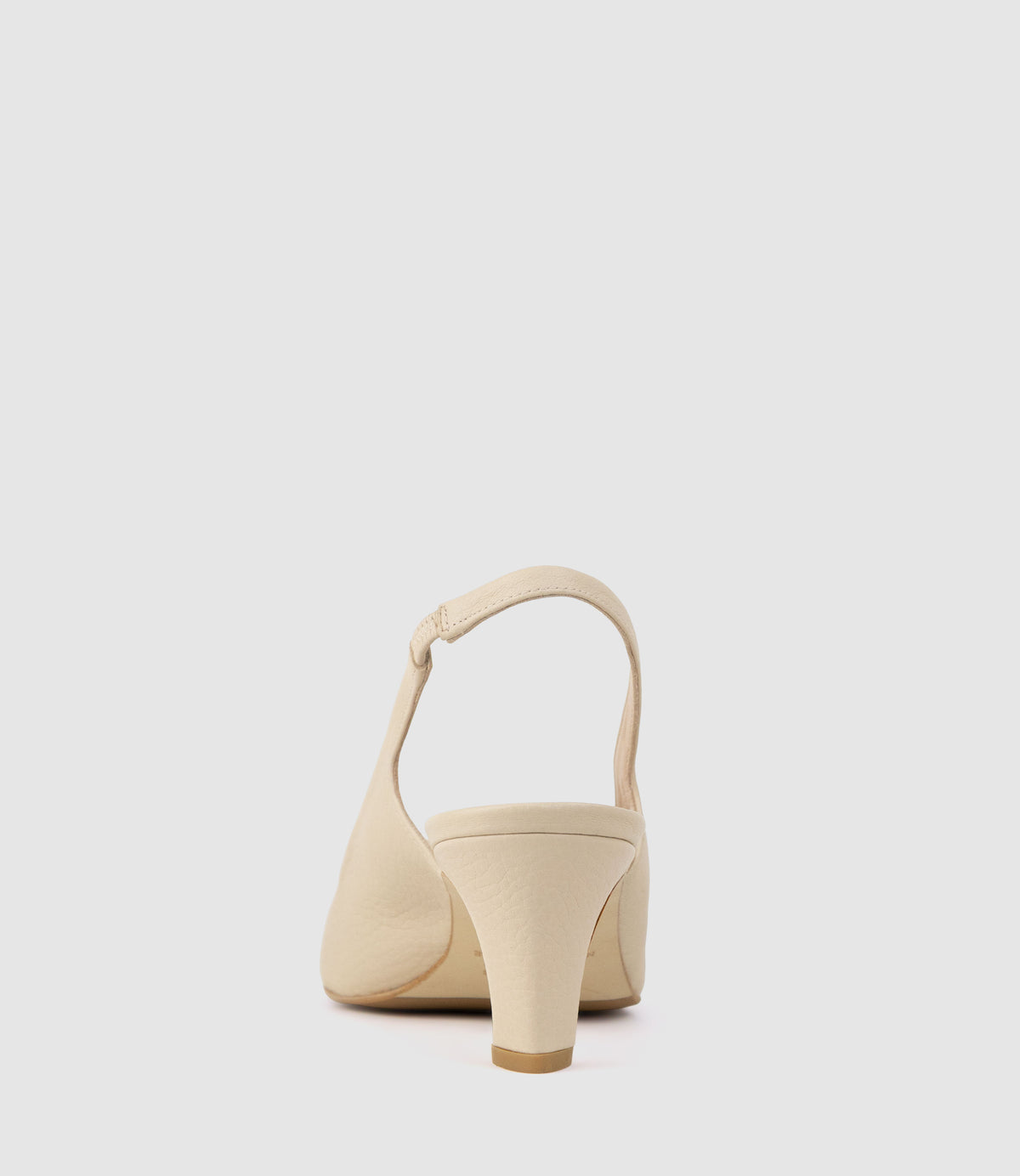 DEMURE55 Slingback with Leather Ornament in Beige