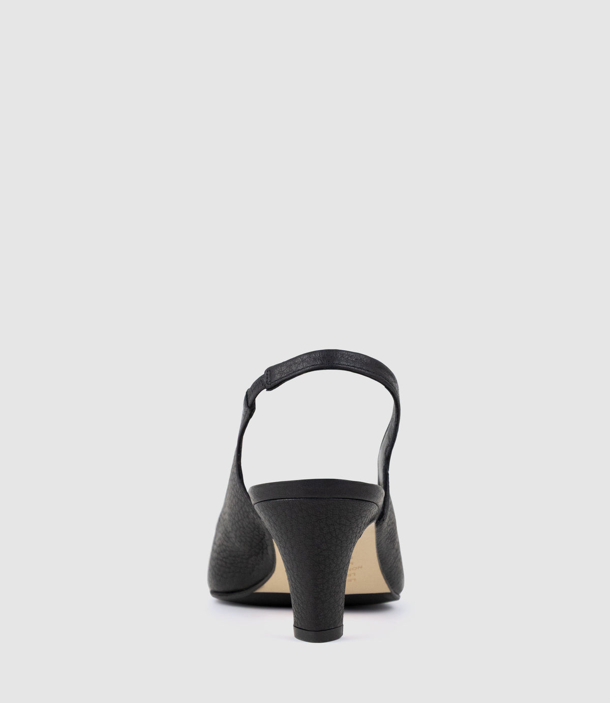 DEMURE55 Slingback with Leather Ornament in Black