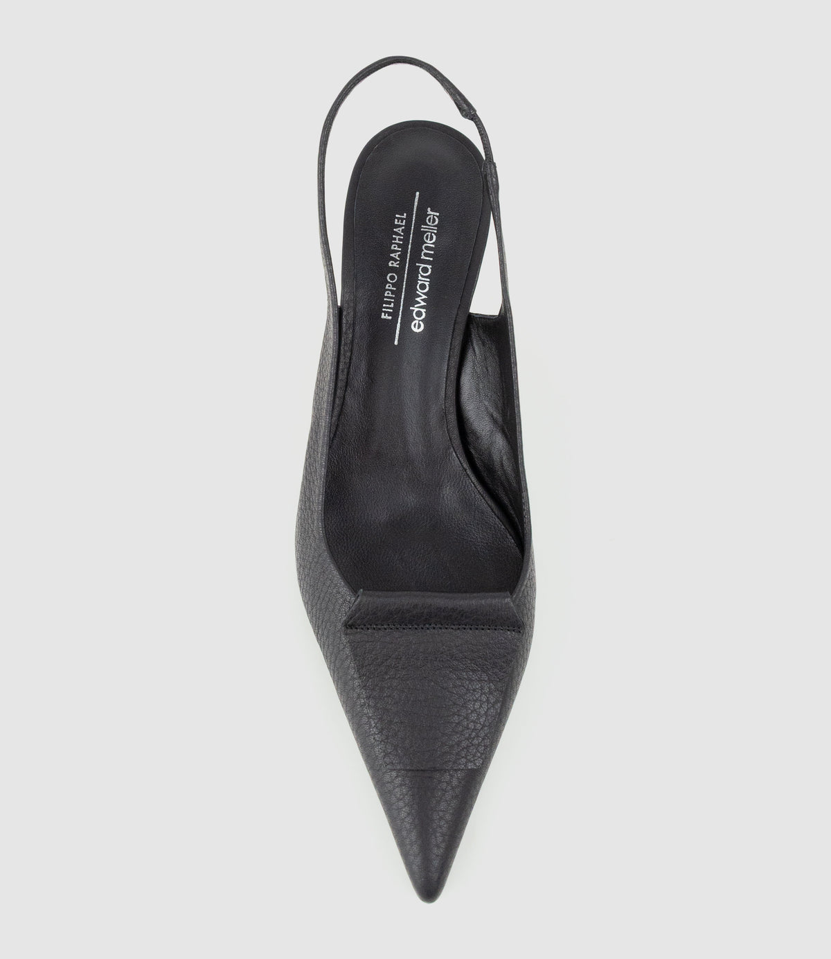 DEMURE55 Slingback with Leather Ornament in Black