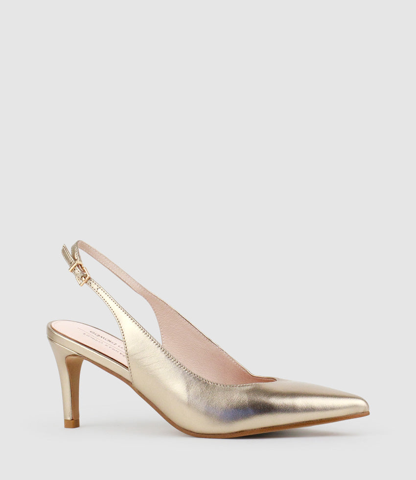 DIANA75 Slingback Pump in Rosegold - Edward Meller