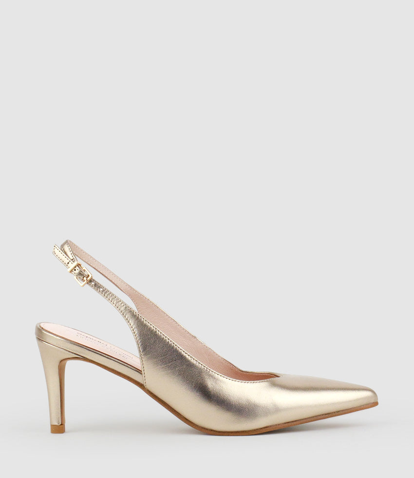 DIANA75 Slingback Pump in Rosegold - Edward Meller
