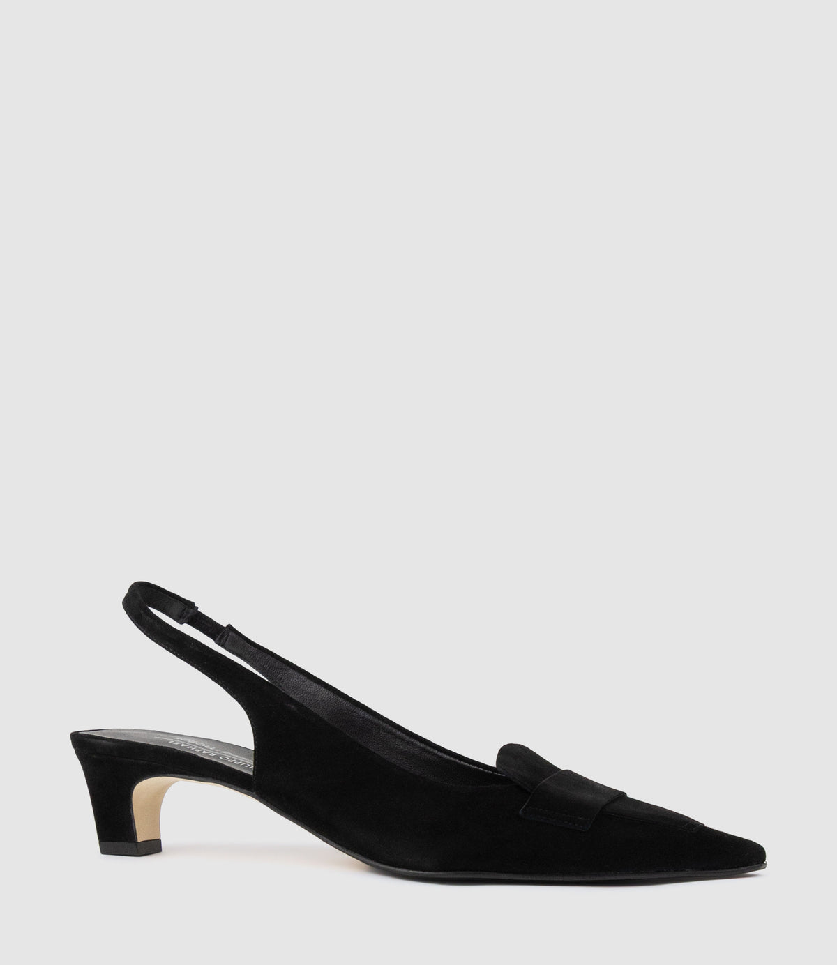 DIANE40 Albert Throat Slingback in Black Suede