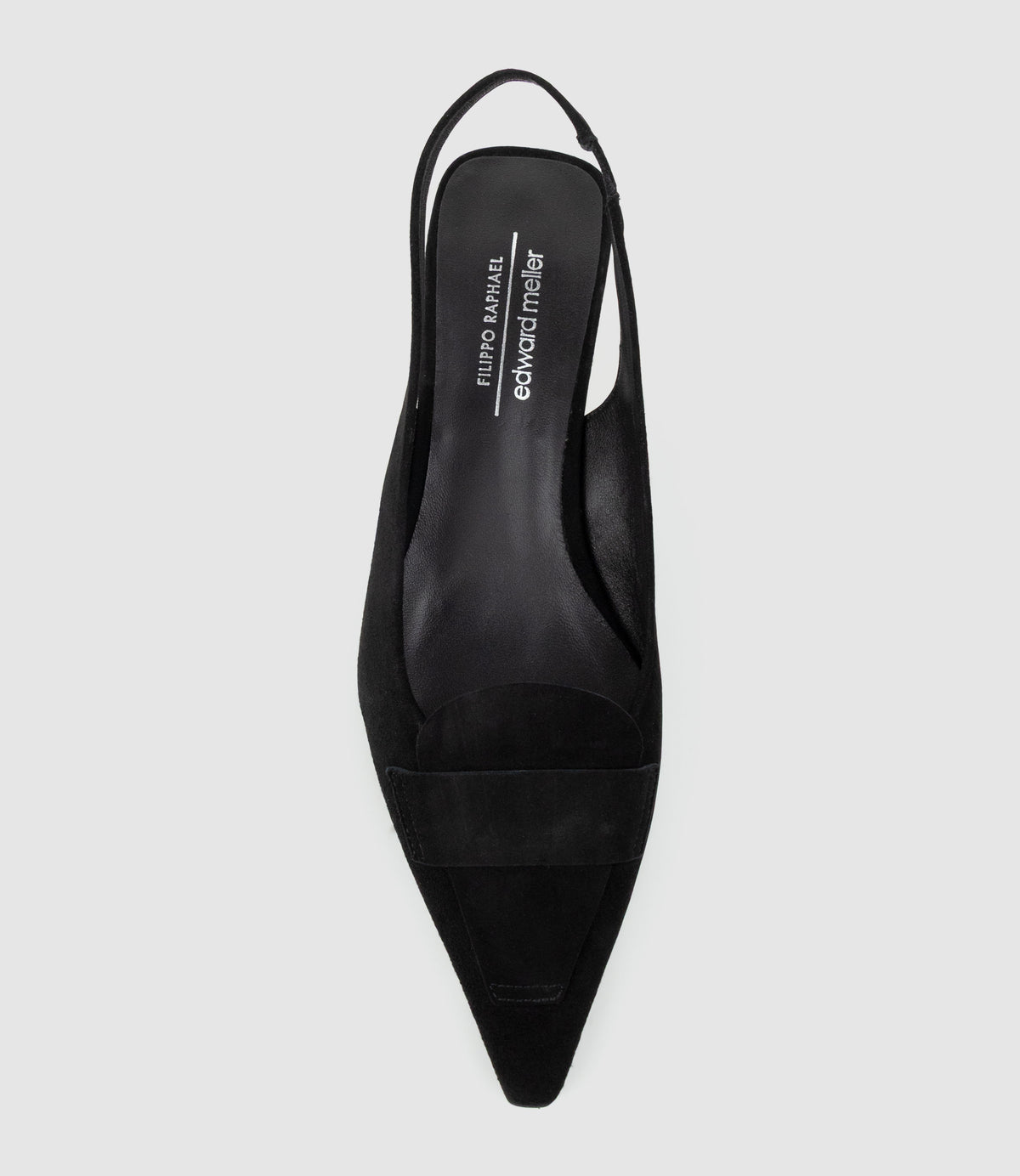 DIANE40 Albert Throat Slingback in Black Suede