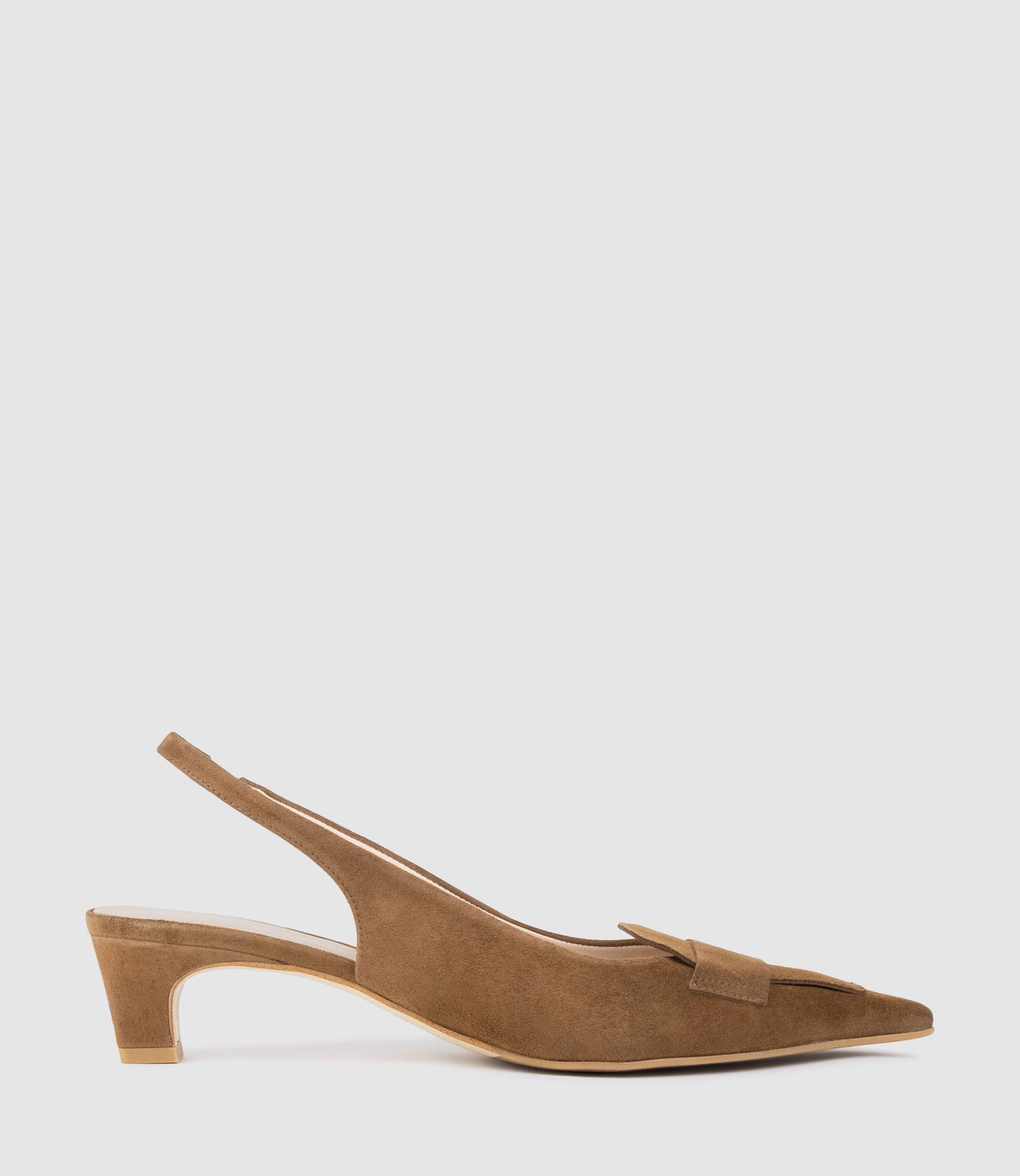 DIANE40 Albert Throat Slingback in Tan Suede