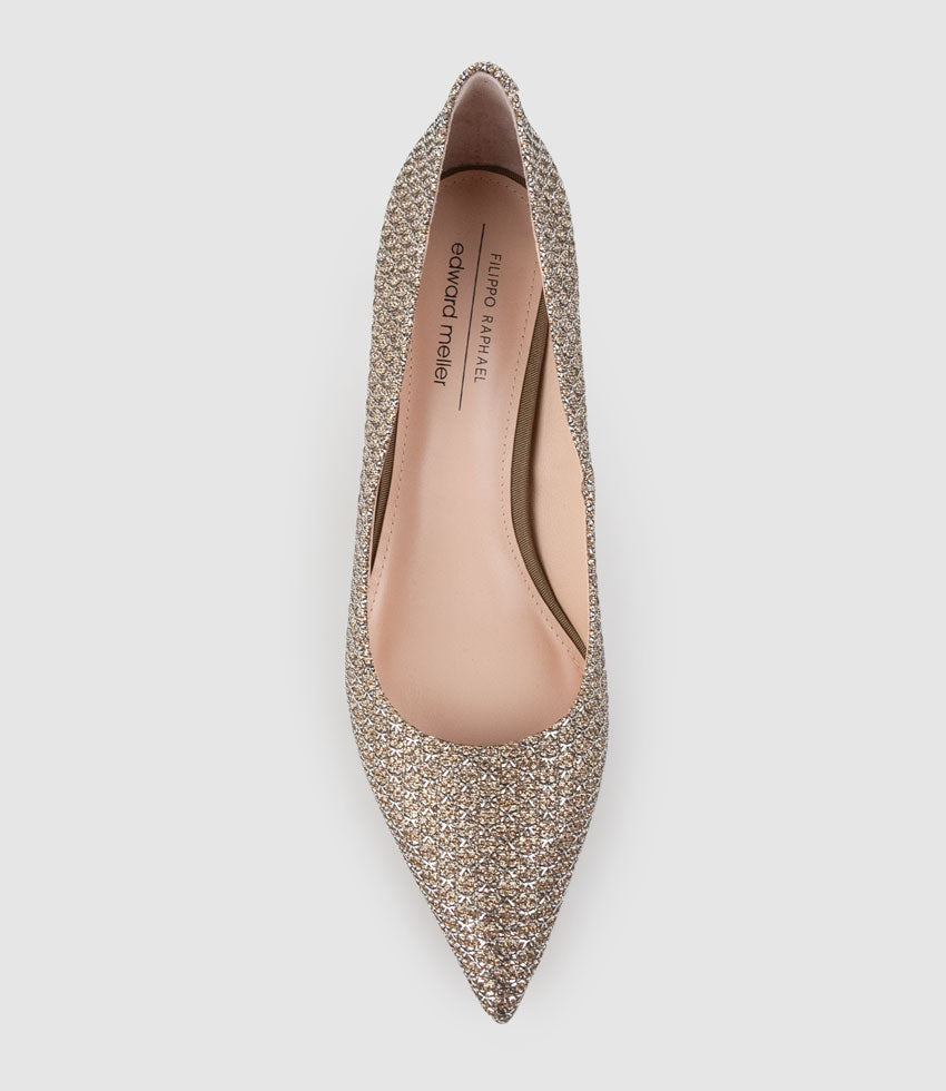 DIYU70 Pointed Pump in Copper Fabric - Edward Meller