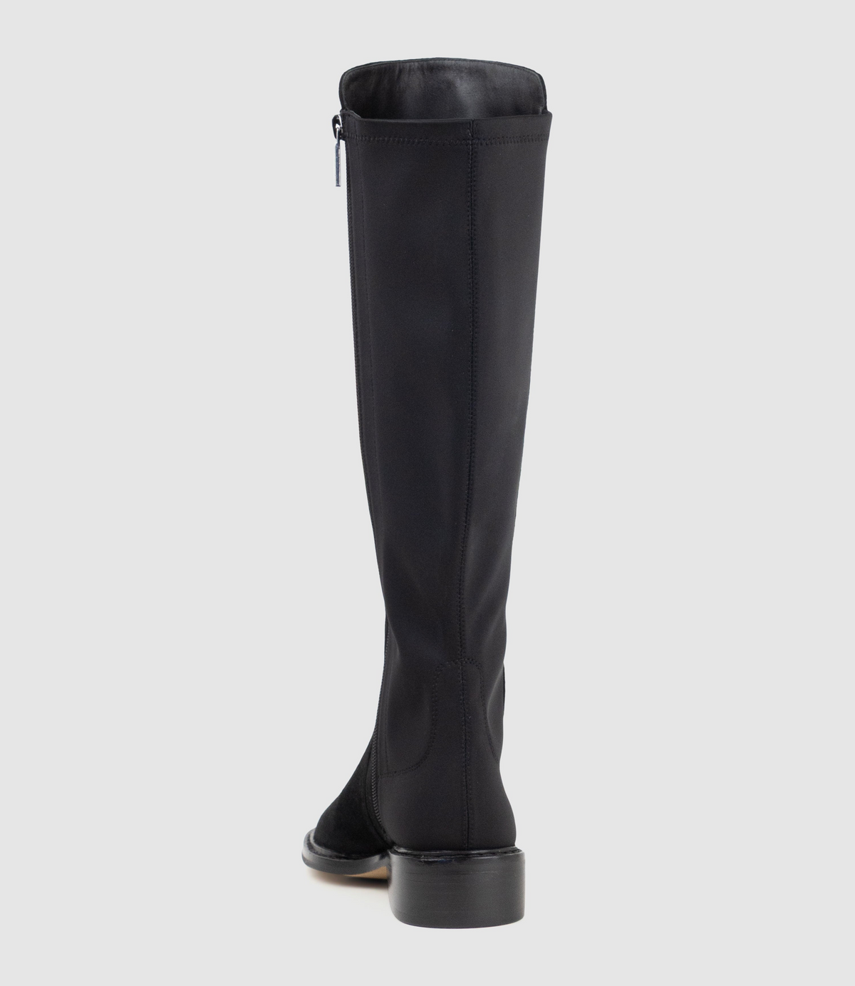 VALOR30 Knee High Stretch Back Boot in Black Suede