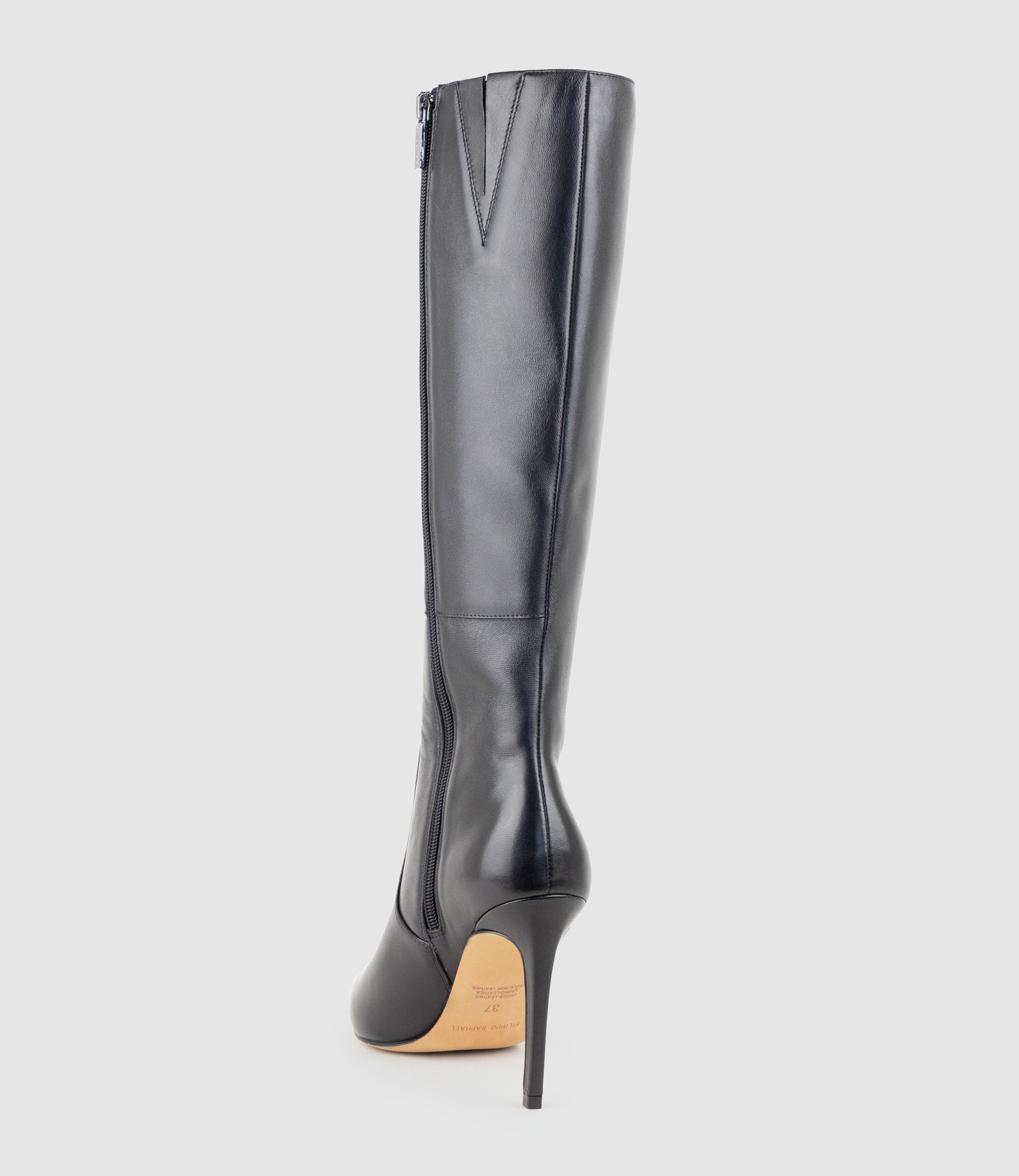 VALENTINA100 Stiletto Knee High Boot in Black