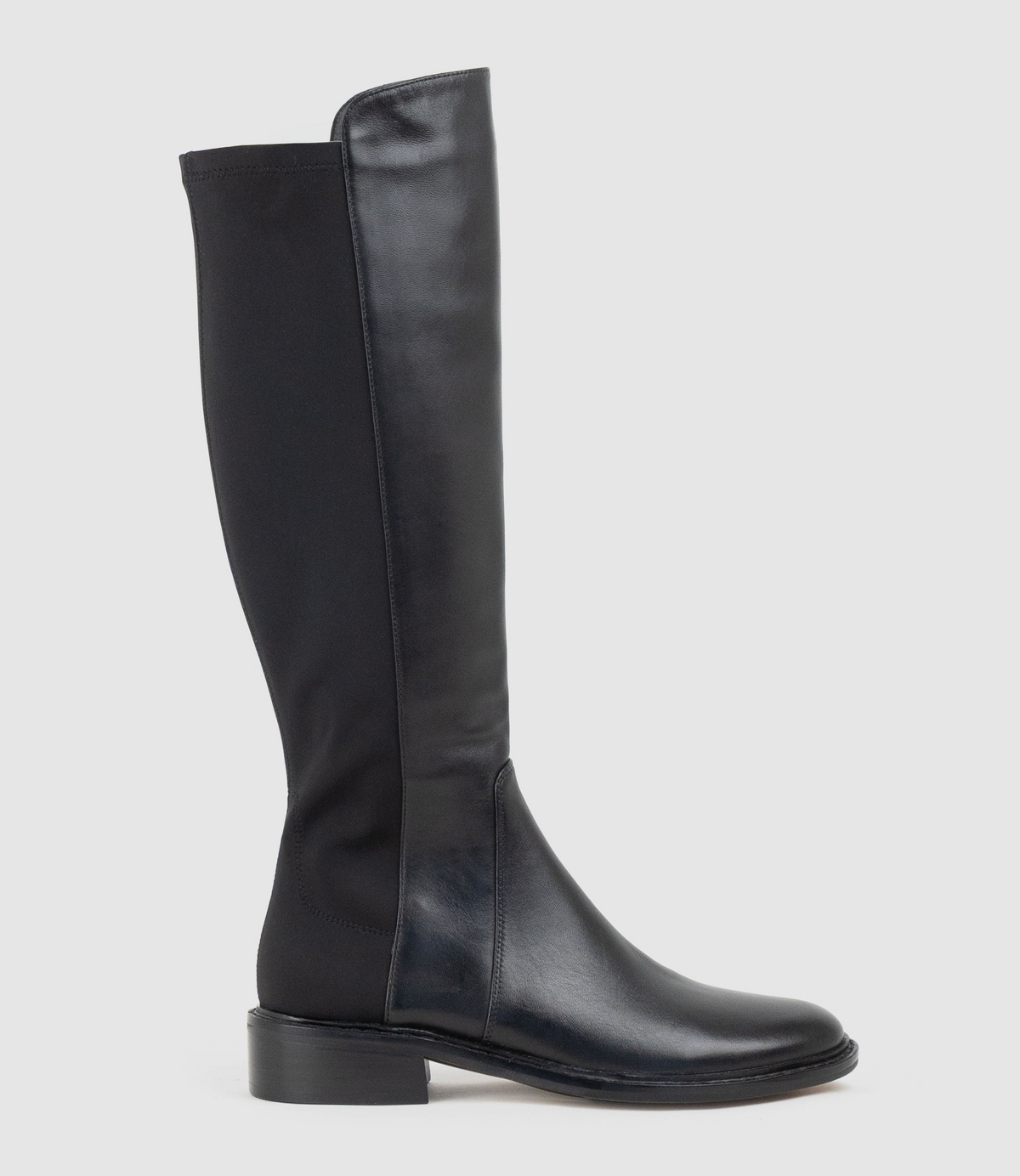 VALOR30 Knee High Stretch Back Boot in Black