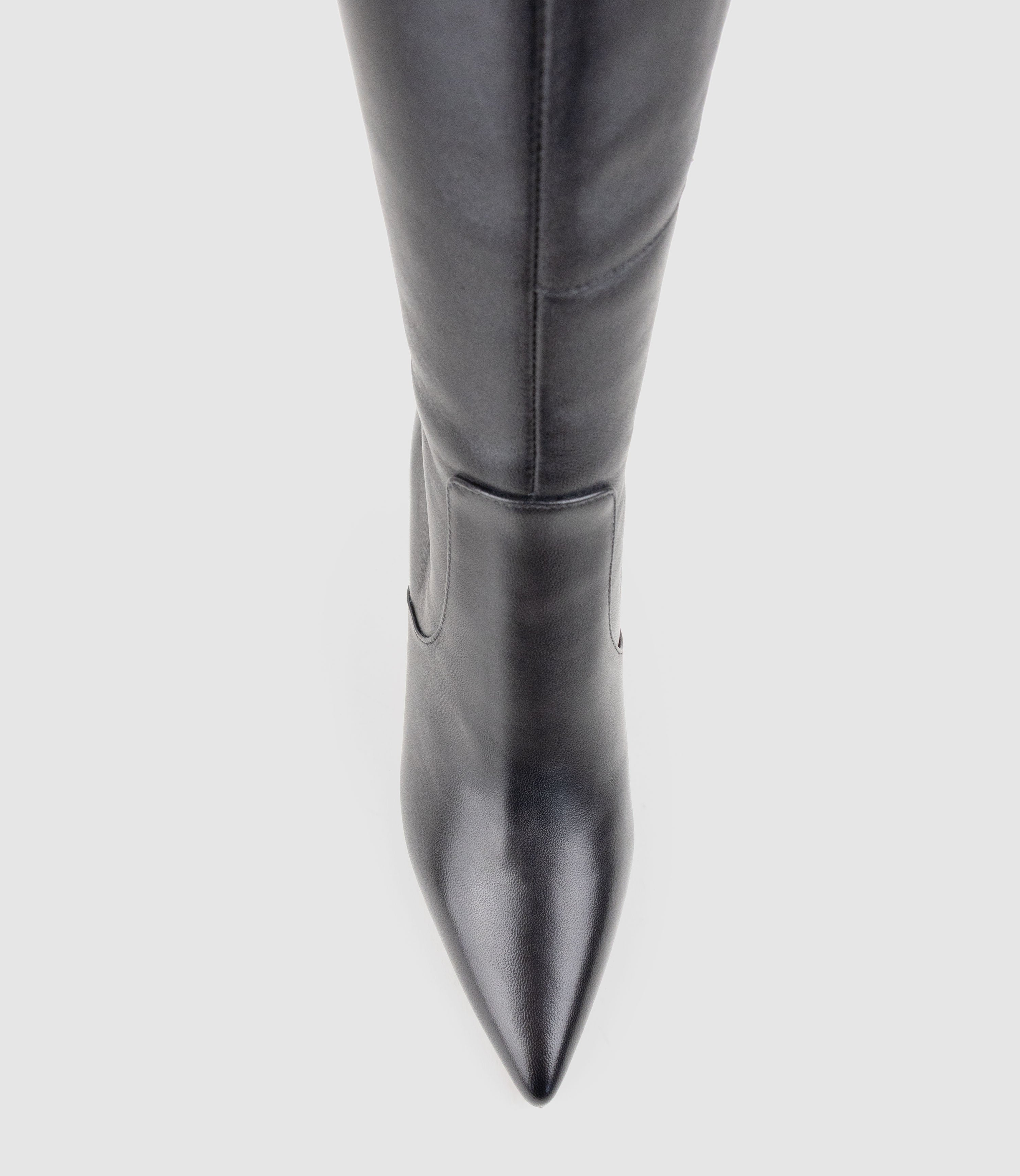VALENTINA100 Stiletto Knee High Boot in Black