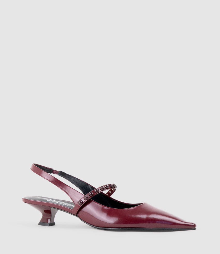 DUFFY30 Slingback Maryjane in Burgundy