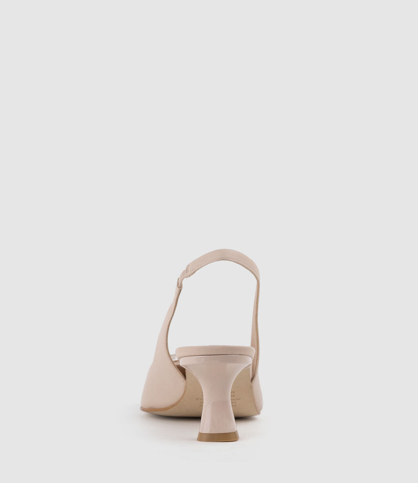 DULCIA60 Slingback Pump with Ornament in Nude - Edward Meller