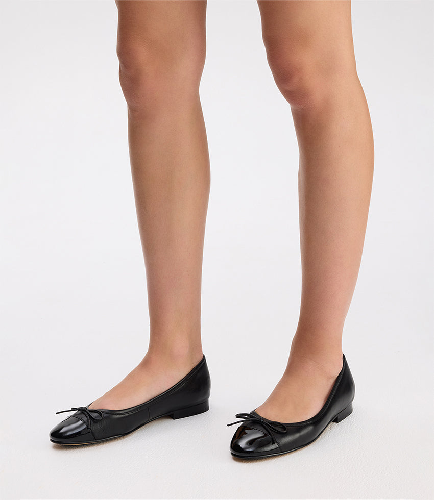 EASTON Cap Toe Ballet in Black