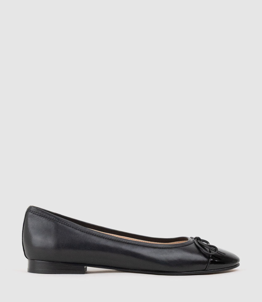 EASTON Cap Toe Ballet in Black - Edward Meller