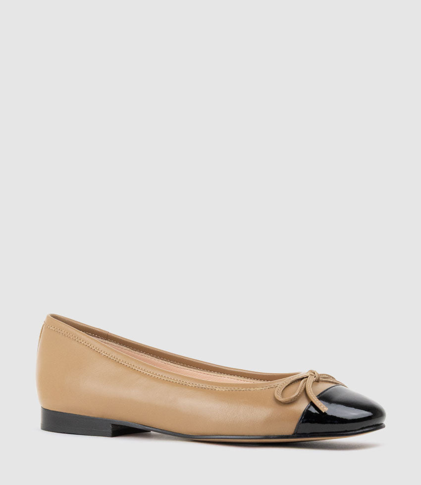 EASTON Cap Toe Ballet in Latte - Edward Meller