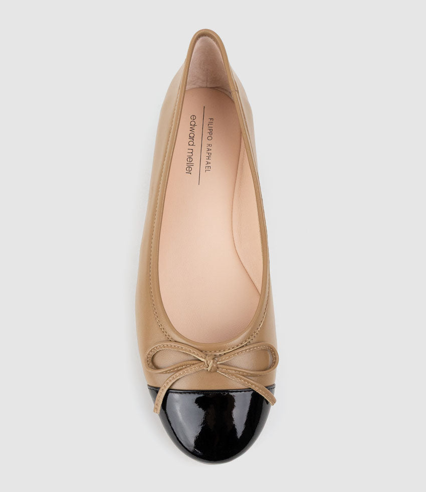 EASTON Cap Toe Ballet in Latte - Edward Meller