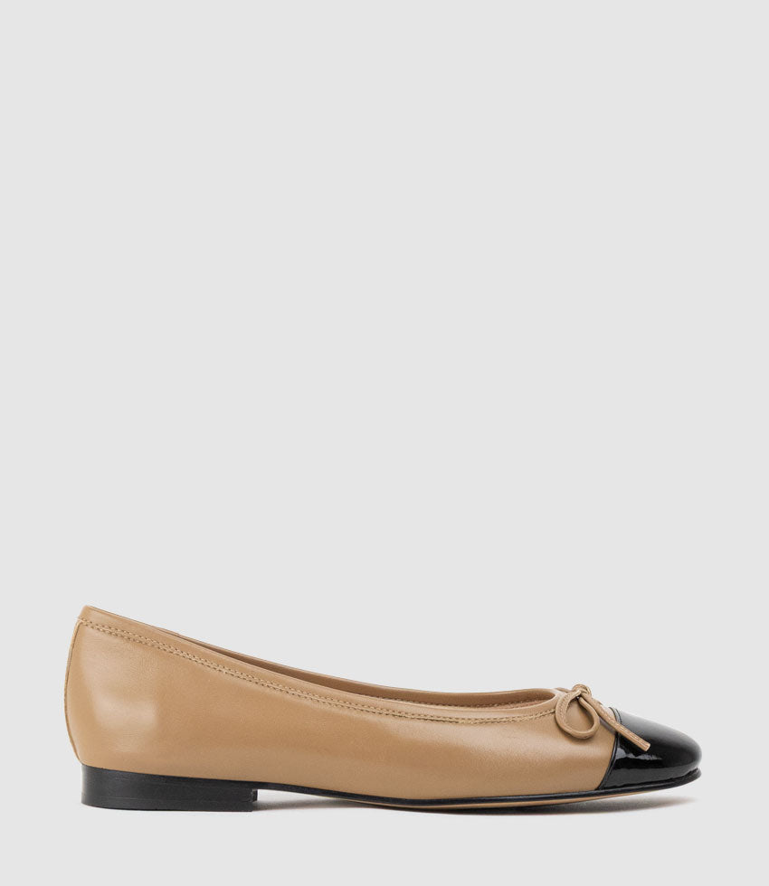 EASTON Cap Toe Ballet in Latte - Edward Meller