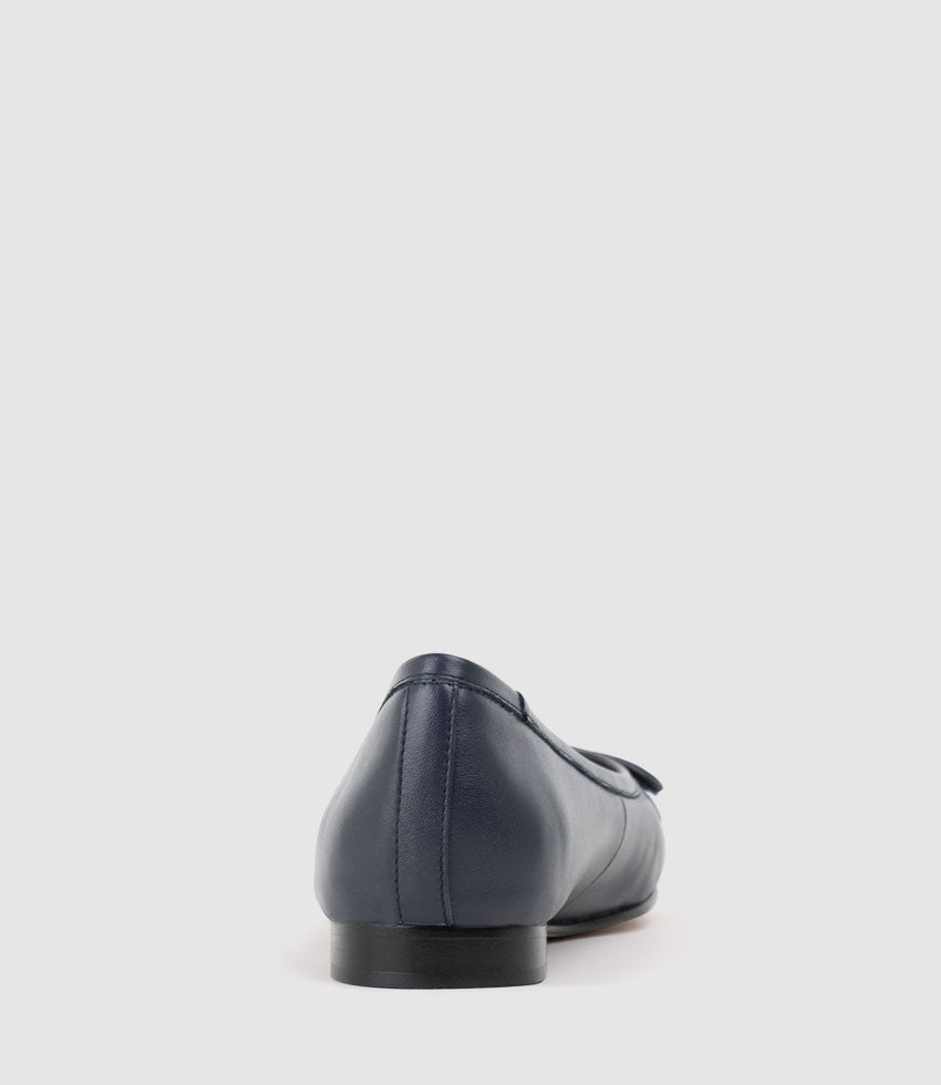 EASTON Cap Toe Ballet in Navy - Edward Meller