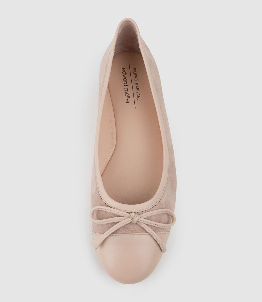 EASTON Cap Toe Ballet in Petal Suede - Edward Meller