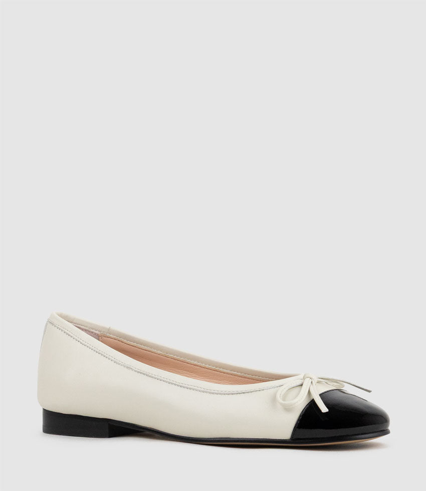 EASTON Cap Toe Ballet in Offwhite - Edward Meller